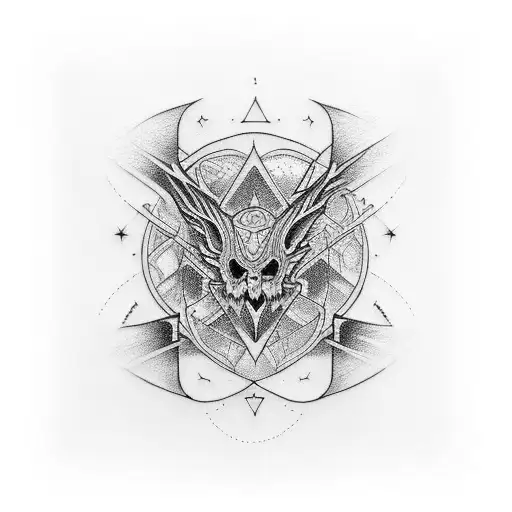 short sleeve shoulder tattoo with red highlights tattoo design idea