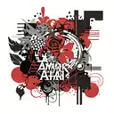 Amor Fati text with concepts of decay and renewal tattoo design idea