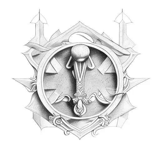 ancla, libra, rosario, León  tattoo design idea