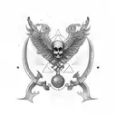 ancla, libra, rosario, León  tattoo design idea