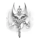 ancla, libra, rosario, León  tattoo design idea