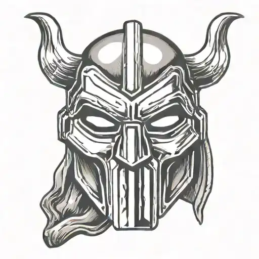 mf doom mask tattoo design idea