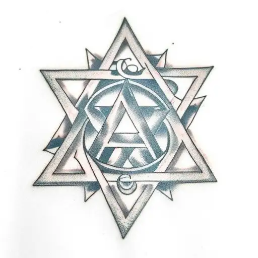 star of david tattoo design idea