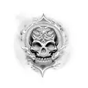 memento mori tattoo design idea