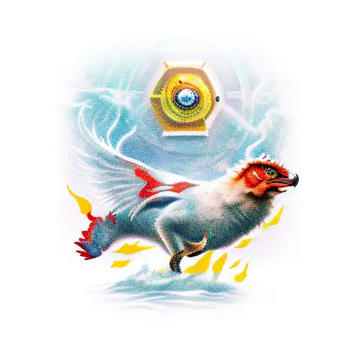 seawolf chicken wing  tattoo design idea