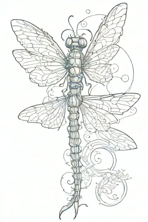 dragon-fly tattoo design idea
