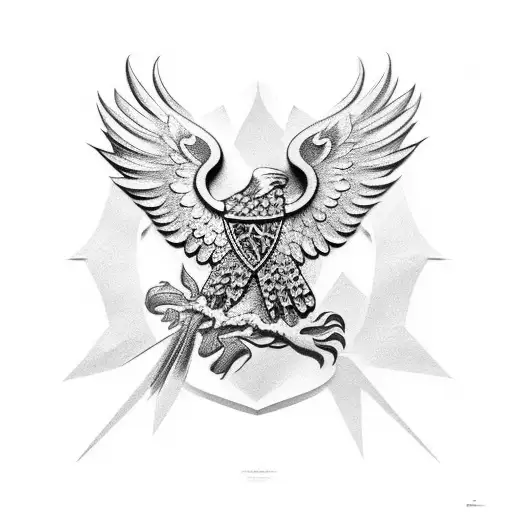 Serbian eagle tattoo design idea