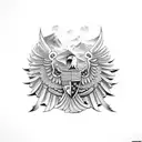 Serbian eagle tattoo design idea