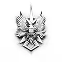Serbian eagle tattoo design idea
