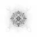 Christian orthodox Serbian pattern tattoo design idea