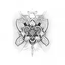 Christian orthodox Serbian pattern tattoo design idea