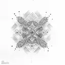 Christian orthodox Serbian pattern tattoo design idea