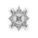 Christian orthodox Serbian pattern tattoo design idea