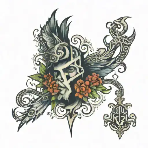 2001 I only trust in god    tattoo design idea