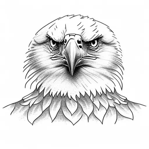 bald Eagle USA flag tattoo design idea