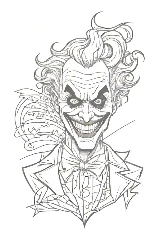 letters haha like the joker tattoo design idea