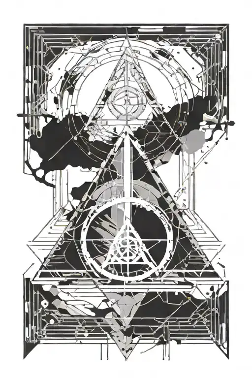 deathly hallows symbol tattoo design idea