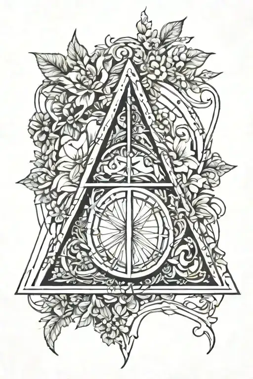 deathly hallows symbol tattoo design idea