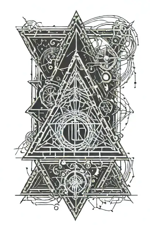 deathly hallows symbol tattoo design idea