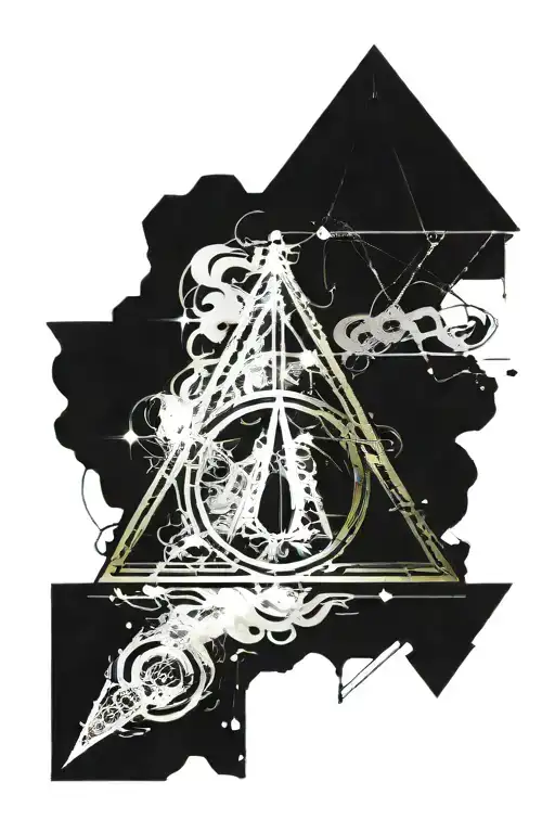 deathly hallows symbol, Harry potter deathly hallows tattoo design idea