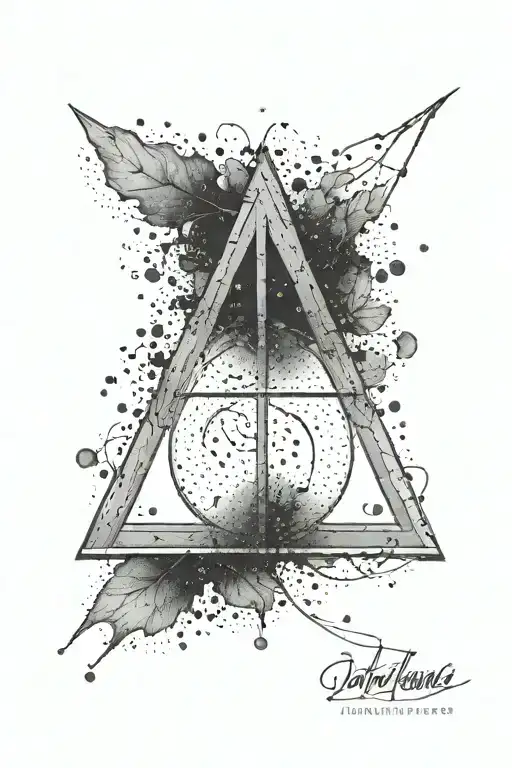deathly hallows symbol tattoo design idea