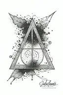 deathly hallows symbol tattoo design idea