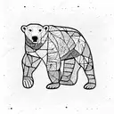 Polar bear  tattoo design idea