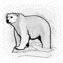 Polar bear  tattoo design idea