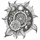 24 hour person tattoo design idea