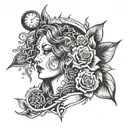 24 hour person tattoo design idea