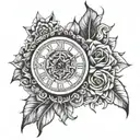 24 hour person tattoo design idea