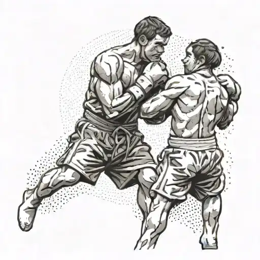 boxing & judo tattoo design idea