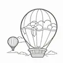 bubble in a hot air balloon tattoo design idea