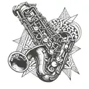 tenor saxophone  tattoo design idea