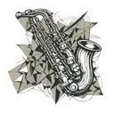 tenor saxophone  tattoo design idea