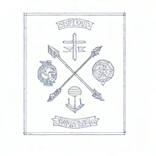 stoic virtues tattoo design idea