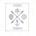 stoic virtues tattoo design idea