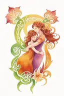 celtic mother daughter tattoo design idea