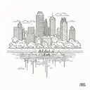 atlanta skyline tattoo design idea