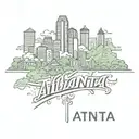atlanta skyline tattoo design idea