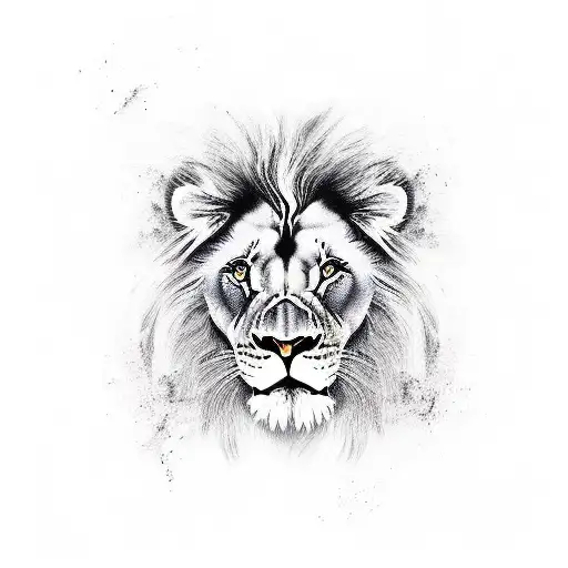 Lion god tattoo design idea