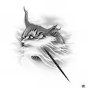 blessed in Japanese with clouds  tattoo design idea