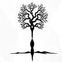 mangrove tree tattoo design idea