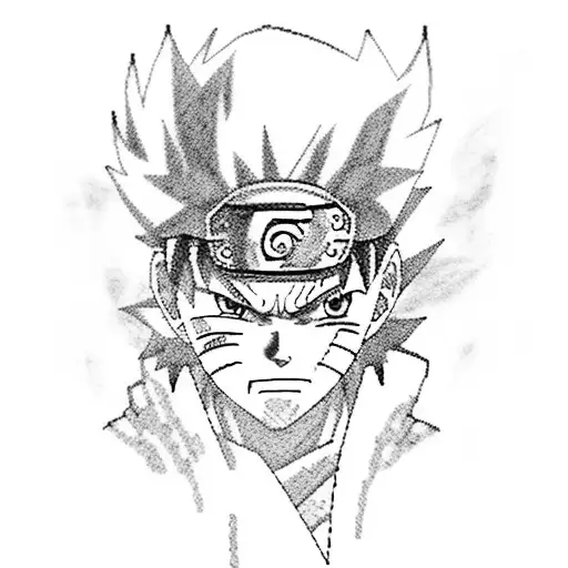 naruto fugindo na nuvem do goku tattoo design idea