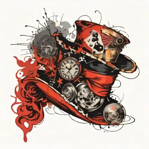 mad hatter tattoo design idea