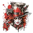 mad hatter tattoo design idea