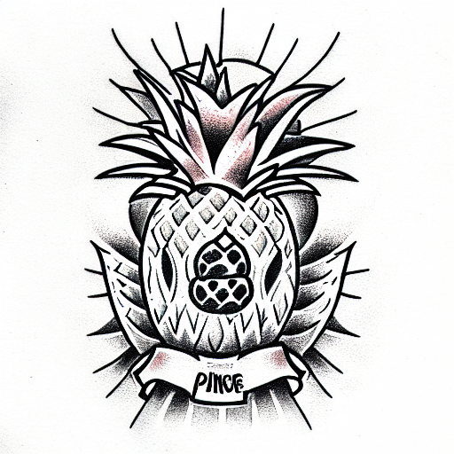 pineapple grenade tattoo design idea