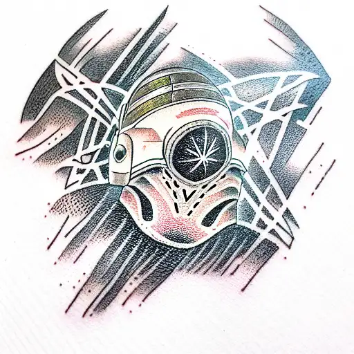 StarWar snowboarder tattoo design idea