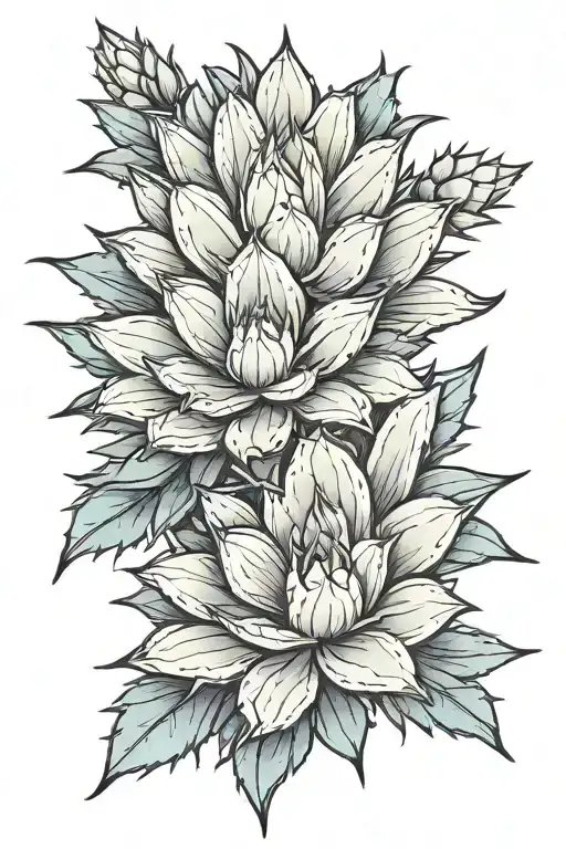 agave plant tattoo design idea