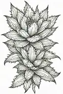 agave plant tattoo design idea